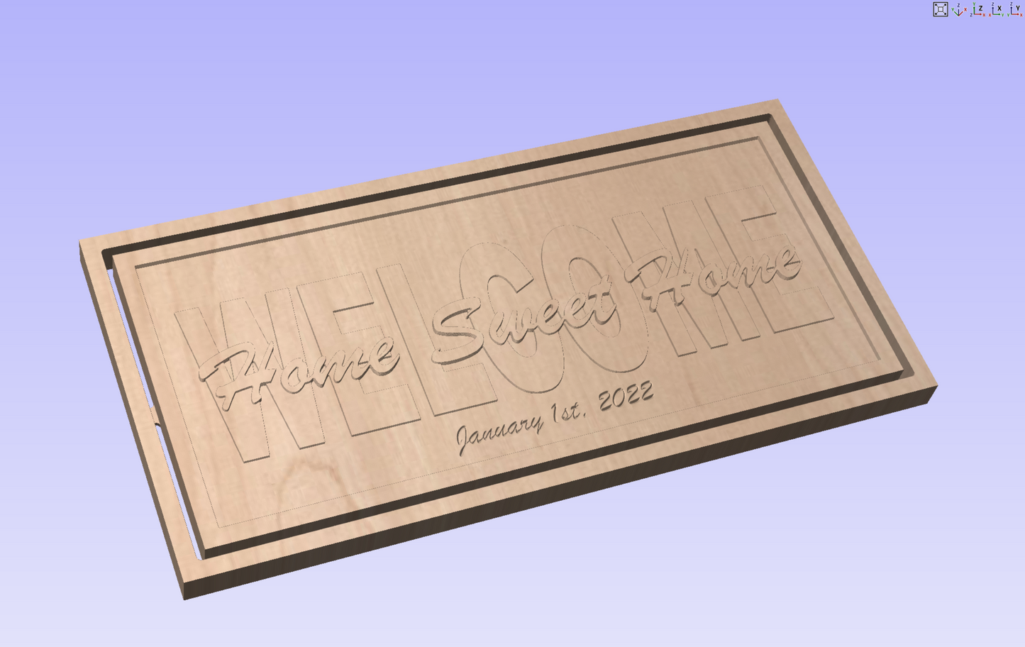 CNC File - Home Sweet Home Sign