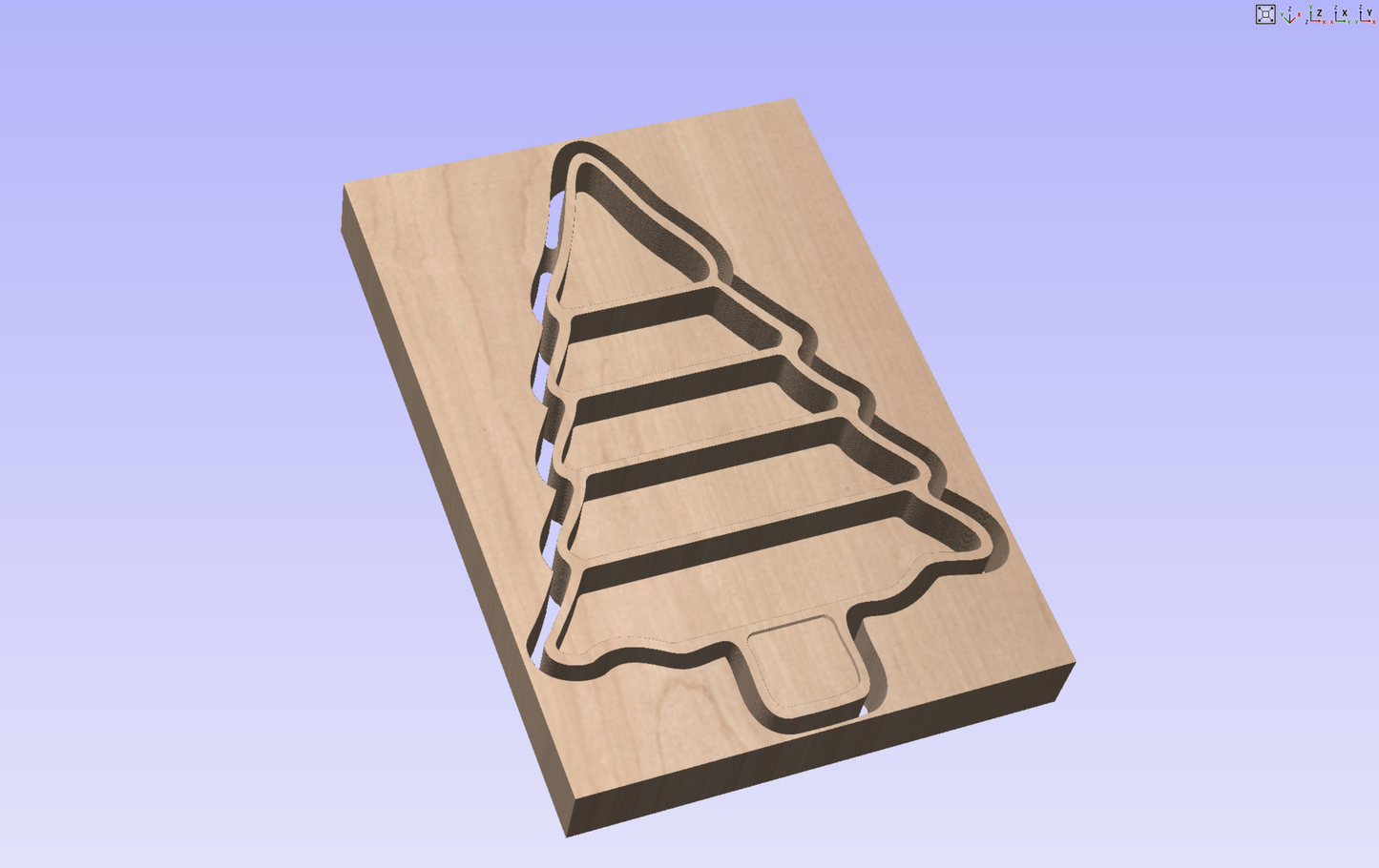 CNC File - Christmas Tree Cookie Tray