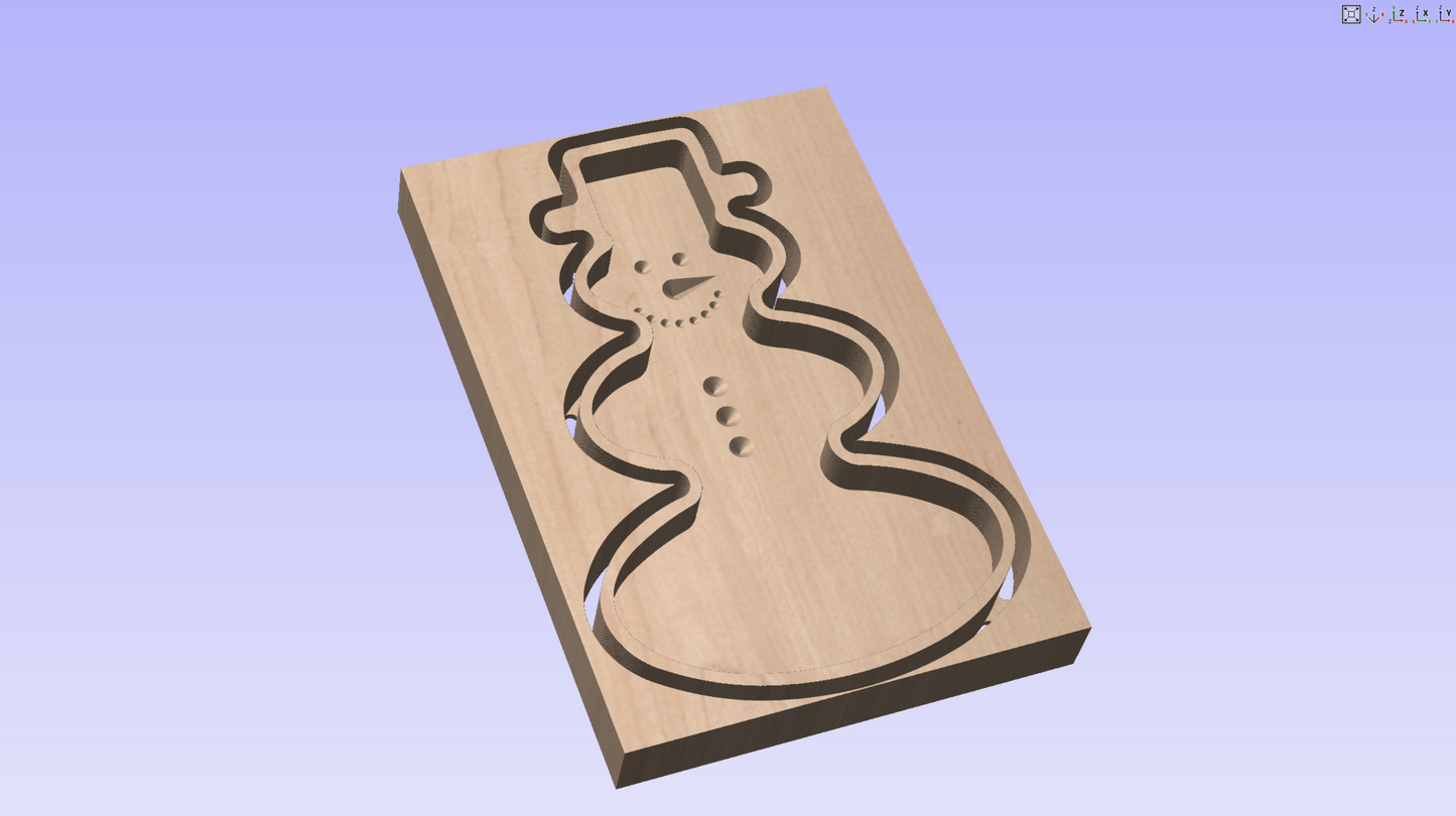 CNC File - Snowman Cookie Tray